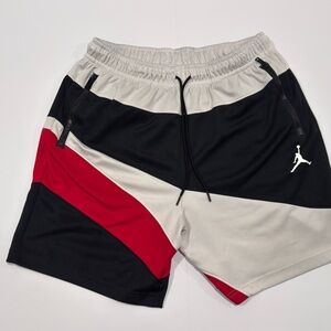 Jordan Jumpman Wave Tricot Basketball Shorts 8” Men’s L Black White Athletic